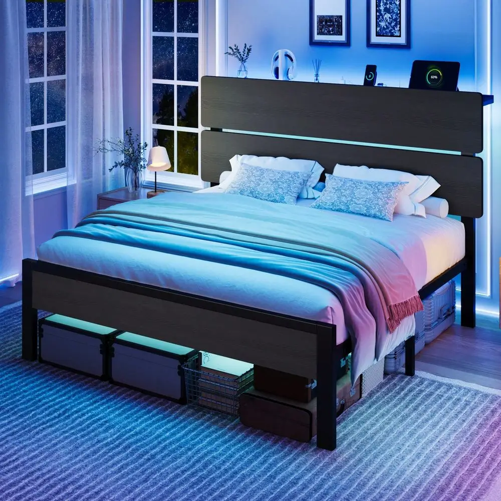 Canopy Bed Frame Metal Queen - إطار سرير مزدوج بحجم كوين أو