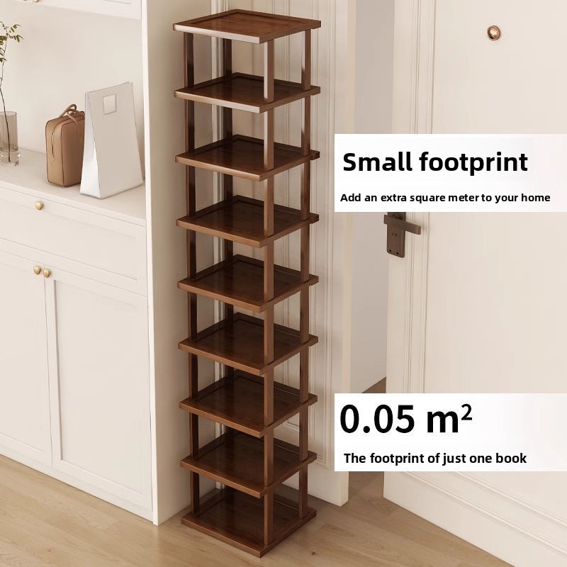 Shoe Rack Cabinet Narrow Entryway - رف أحذية للمدخل بلون الشاي، رف