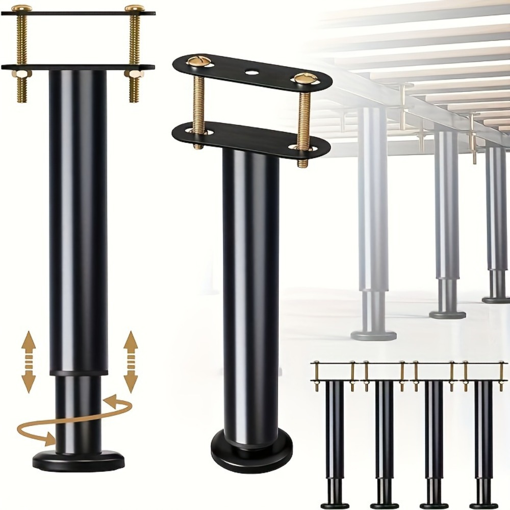 Canopy Bed Frame Metal Queen - نطاق الارتفاع القابل للتعديل: 4 قطع