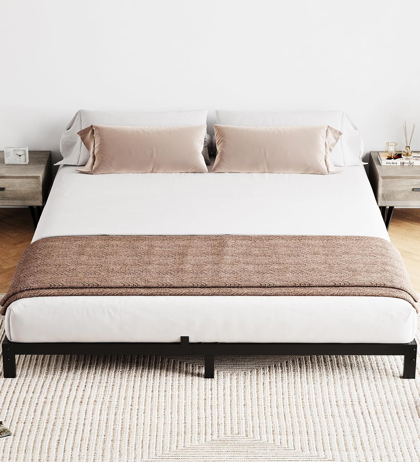 Canopy Bed Frame Metal Queen - إطار سرير معدني متين مقاس 6