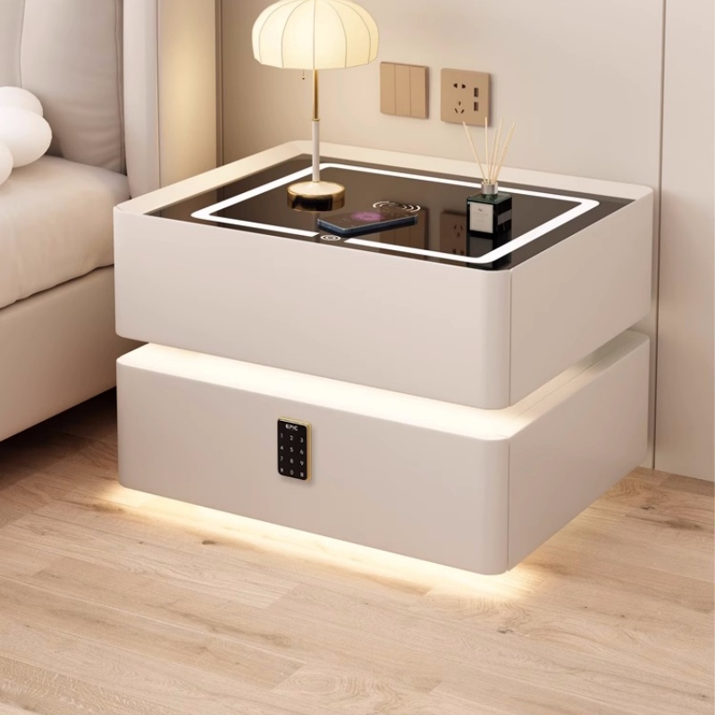 طاولة سرير ذكية من الخشب الصلب - مراجعة Solid Wood Nightstand 2 Drawers وسعره