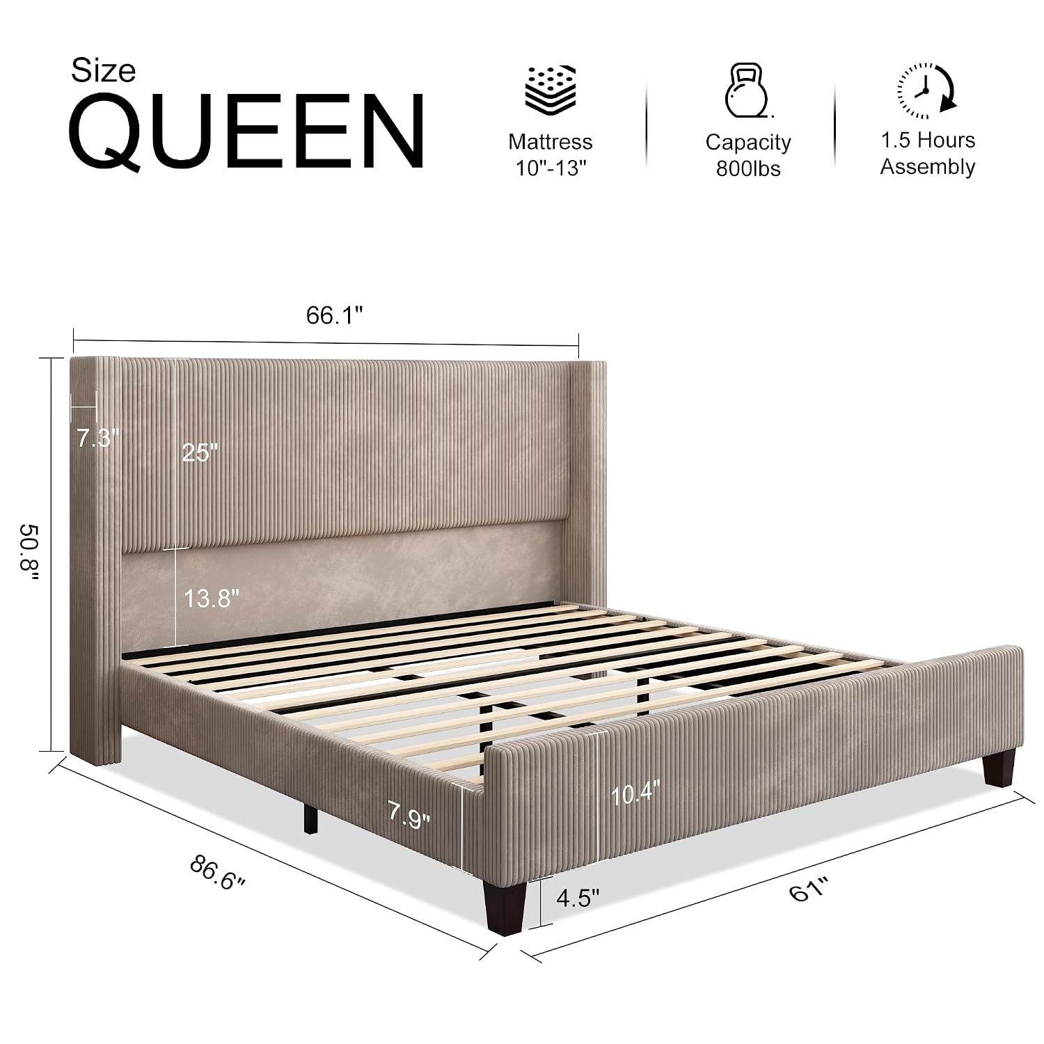 إطار سرير بحجم كوين مع لوح رأس - مراجعة Canopy Bed Frame Metal Queen وسعره