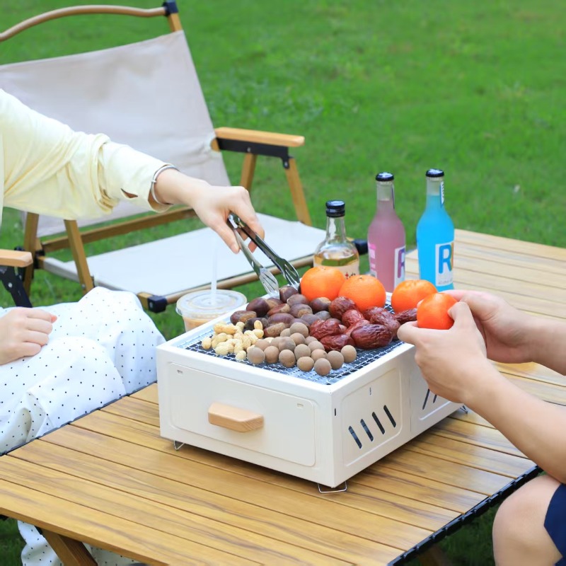 شواية فحم محمولة مربعة الشكل ل - مراجعة Outdoor Furniture وسعره
