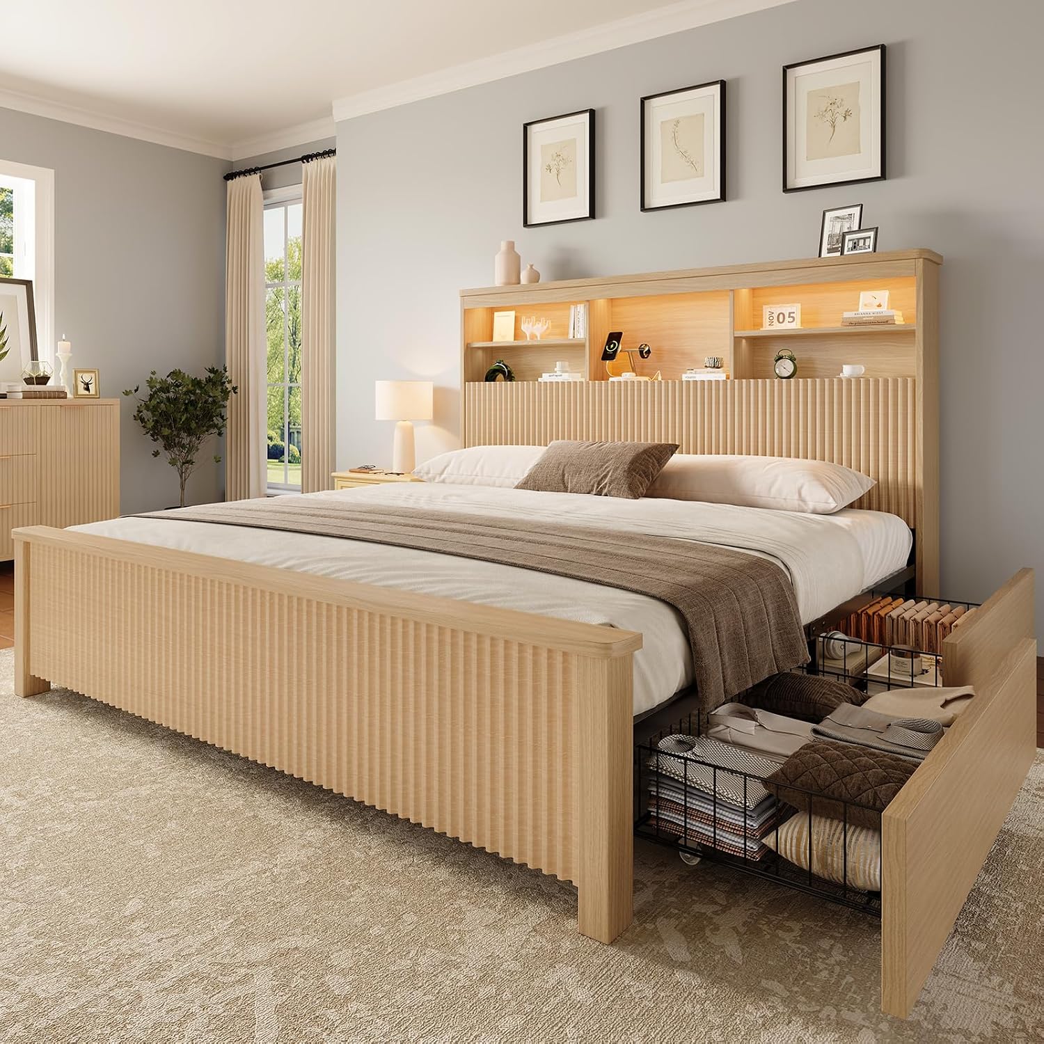إطار سرير بحجم كوين مع 4 أدراج - مراجعة Canopy Bed Frame Metal Queen وسعره