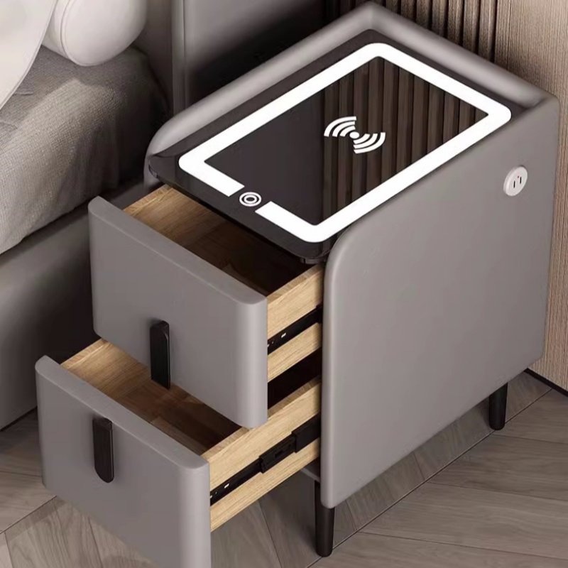 طاولة سرير ذكية بتصميم نورديك  - مراجعة Solid Wood Nightstand 2 Drawers وسعره