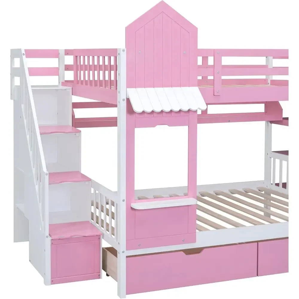 سرير بطابقين للأطفال مع درج، و - مراجعة Bunk Bed With Stairs And Slide وسعره