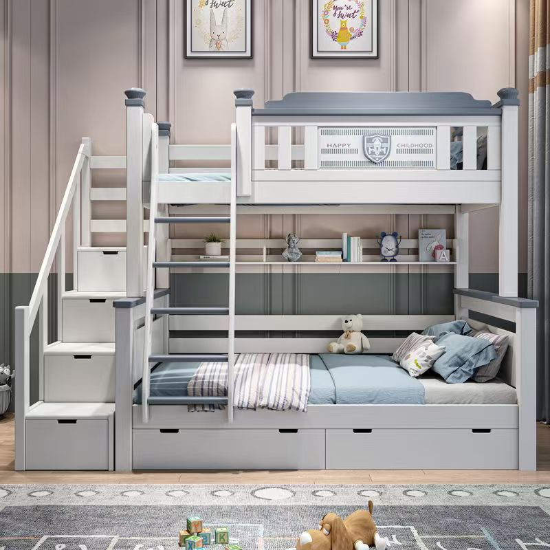 سرير أطفال خشبي رخيص الثمن لعا - مراجعة Bunk Bed With Stairs And Slide وسعره