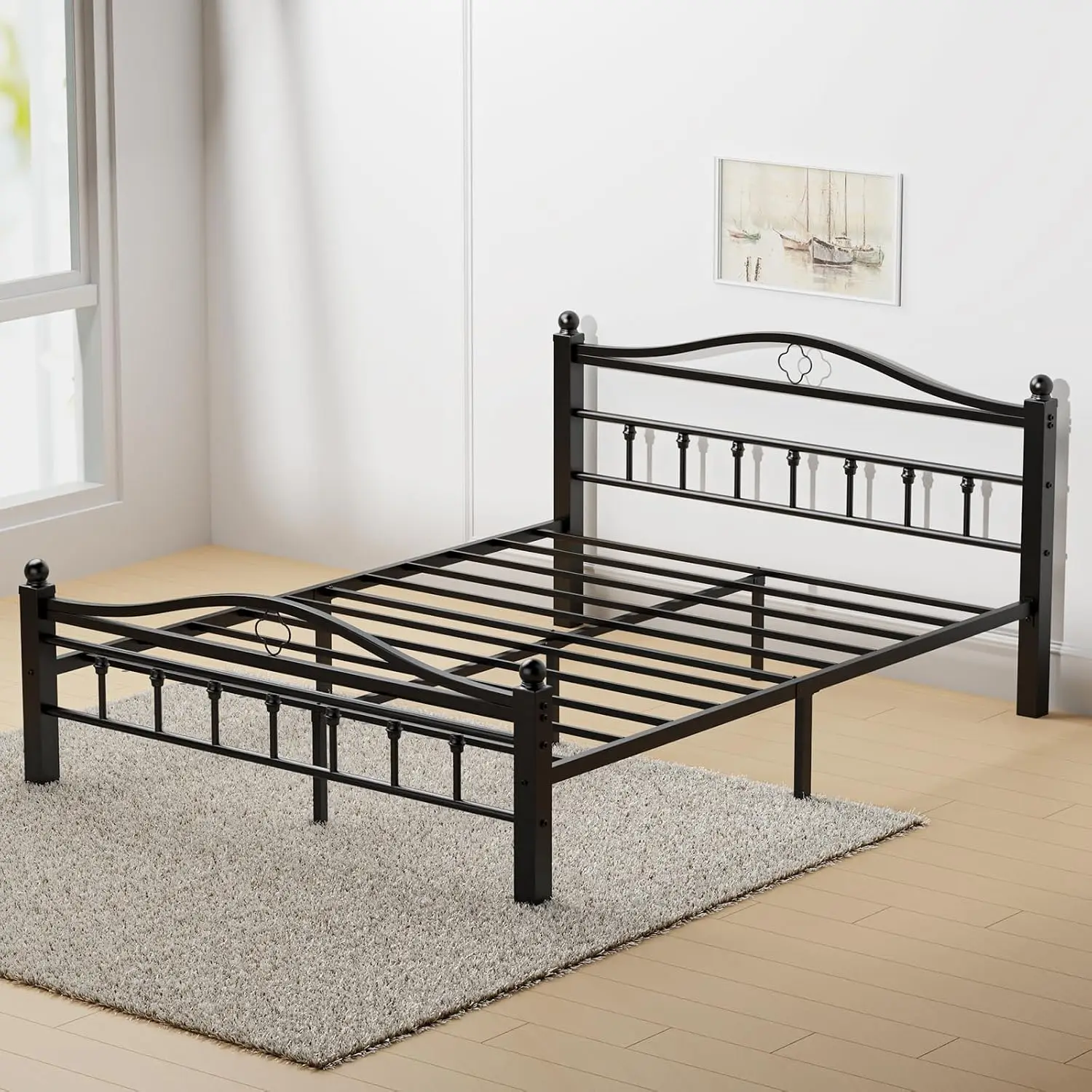 إطار سرير معدني بحجم كوين مع ل - مراجعة Canopy Bed Frame Metal Queen وسعره