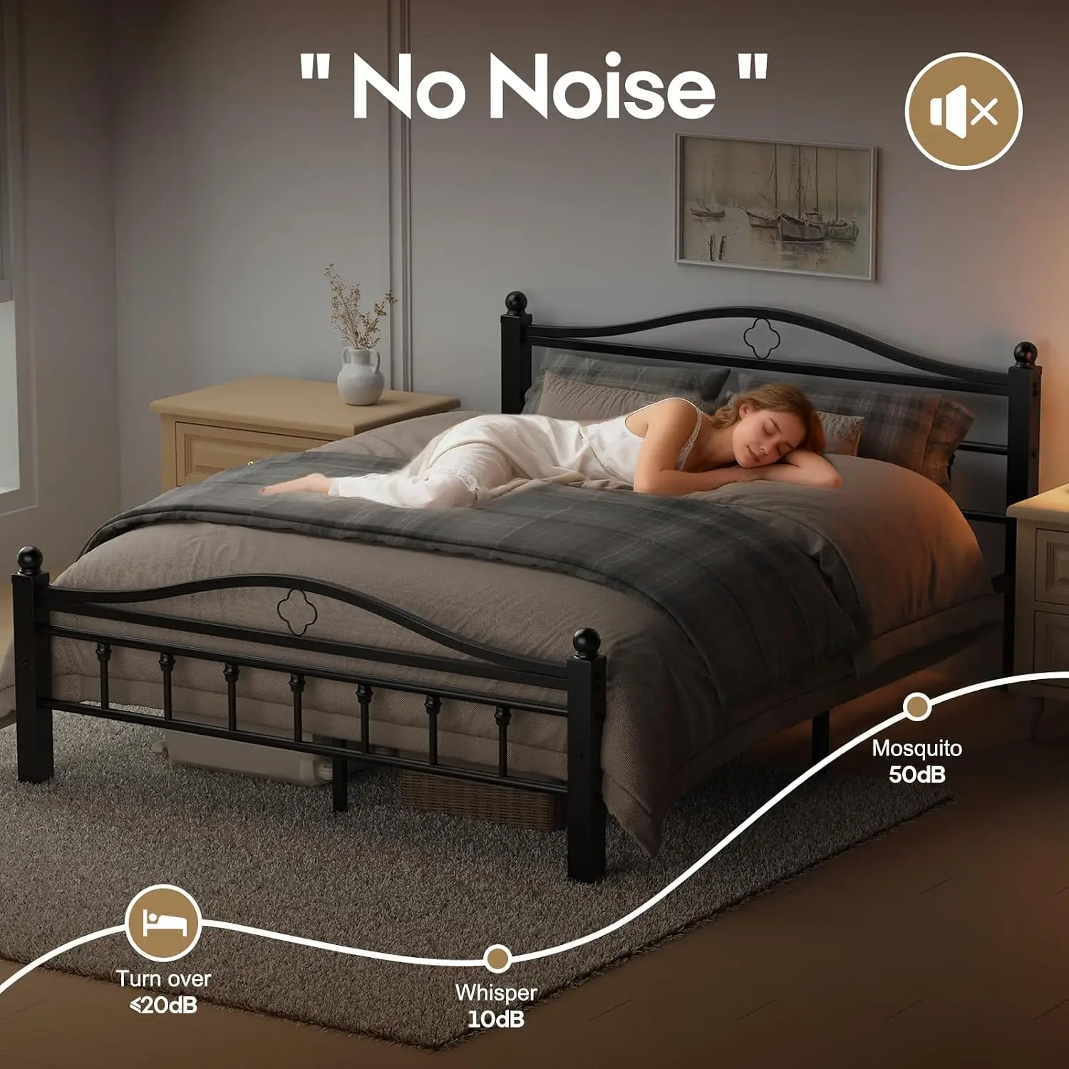 إطار سرير معدني بحجم كوين مع ل - مراجعة Canopy Bed Frame Metal Queen وسعره