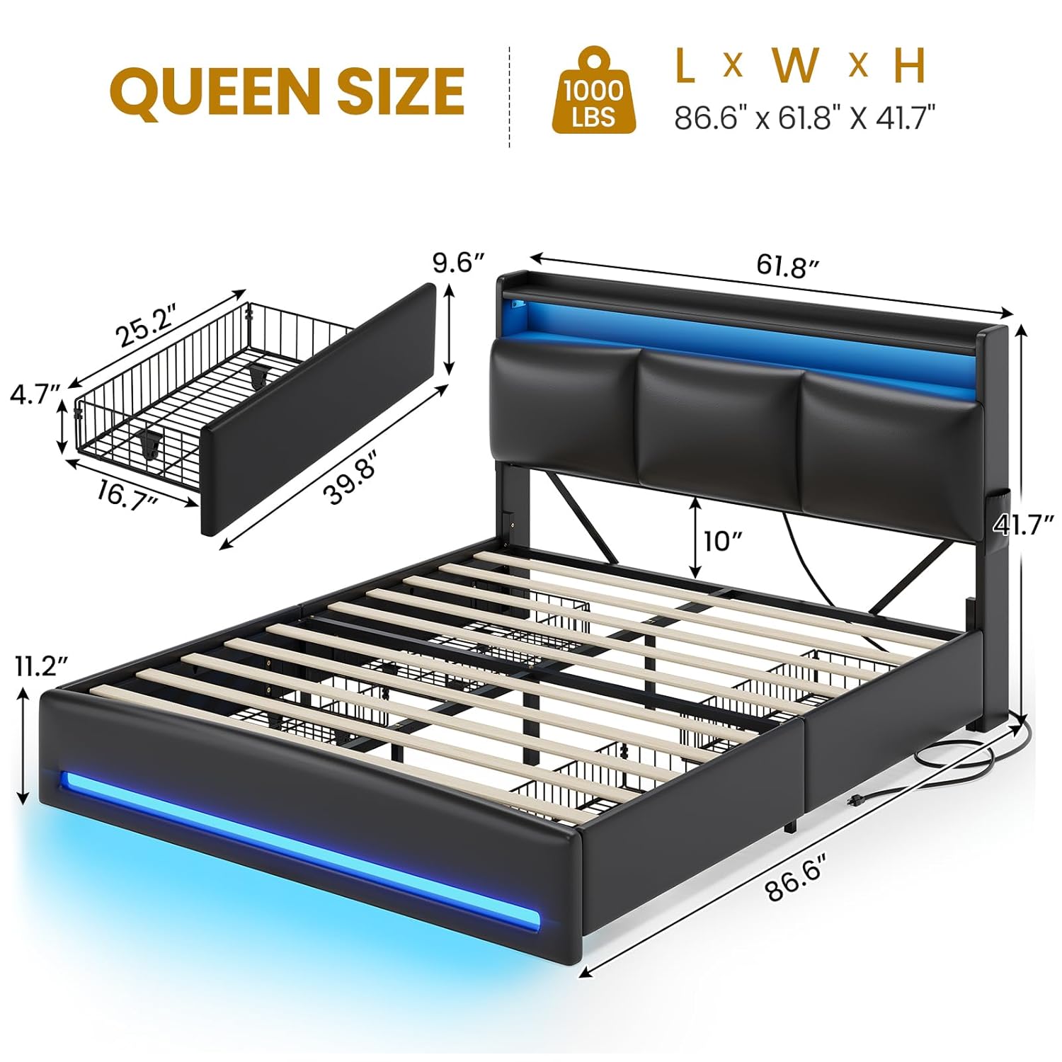 إطار سرير كوين مع لوح رأس مزود - مراجعة Canopy Bed Frame Metal Queen وسعره