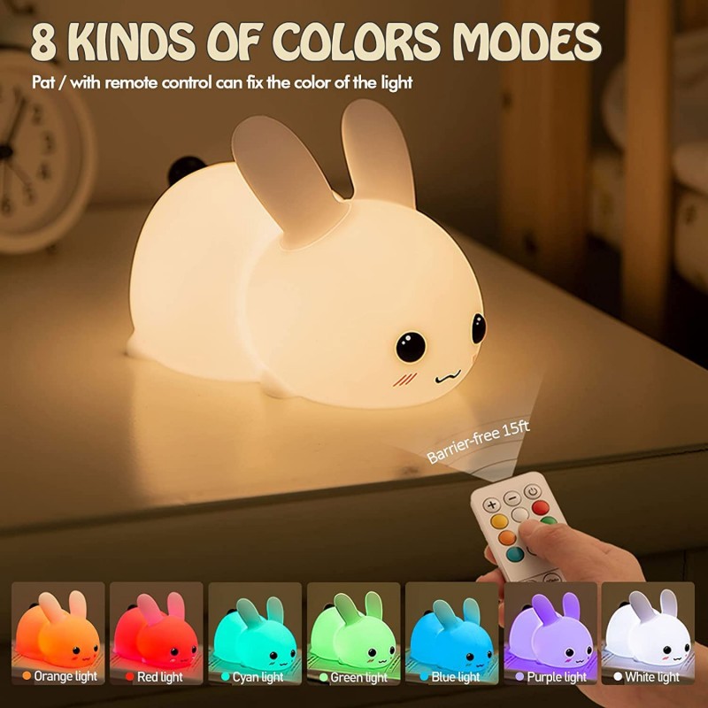LED أرنب ضوء الليل التحكم عن ب - مراجعة Floating Nightstand With Led Light وسعره
