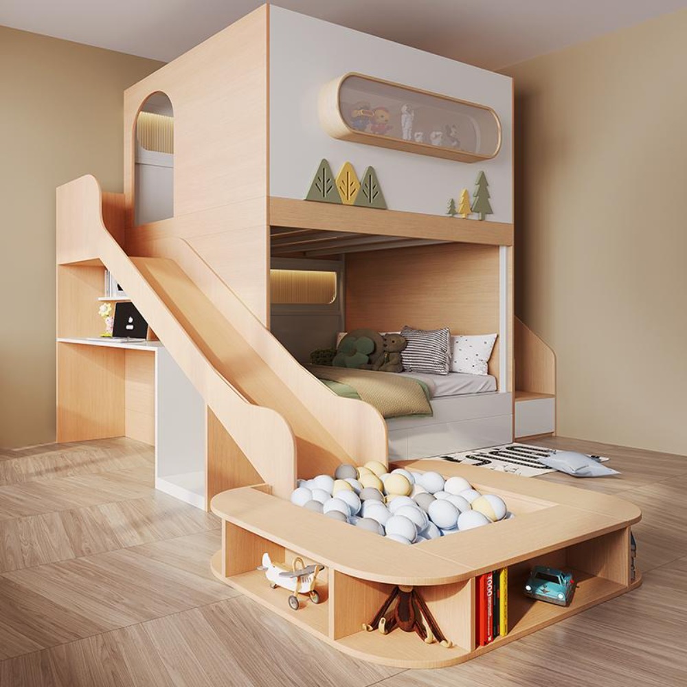 سرير بطابقين على شكل كبسولة فض - مراجعة Bunk Bed With Stairs And Slide وسعره