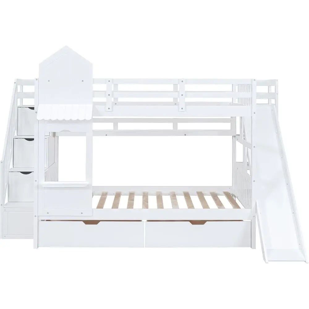 سرير بطابقين مزدوج مع سلالم من - مراجعة Bunk Bed With Stairs And Slide وسعره