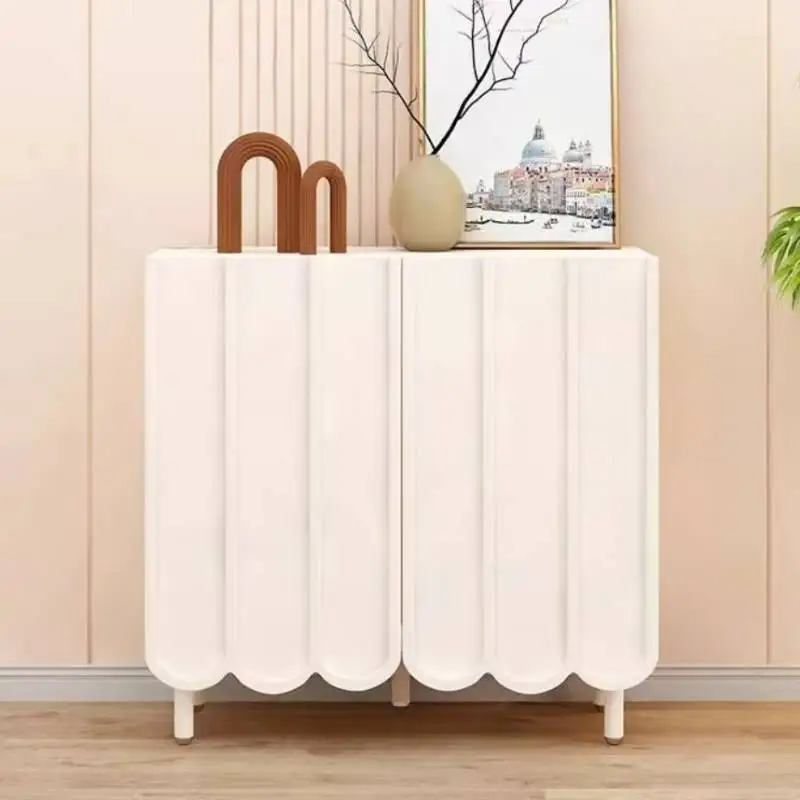 خزانة أحذية بيضاء بسيطة على ال - مراجعة Shoe Rack Cabinet Narrow Entryway وسعره