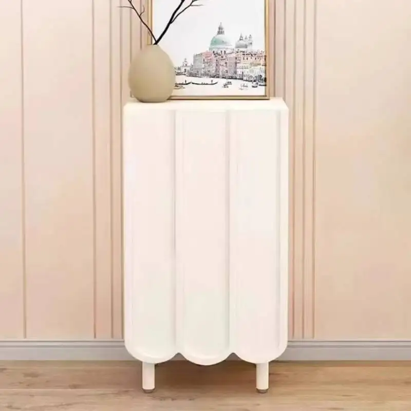 خزانة أحذية بيضاء بسيطة على ال - مراجعة Shoe Rack Cabinet Narrow Entryway وسعره