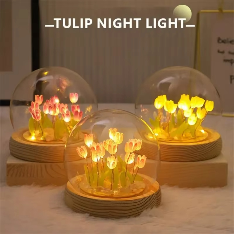 LED DIY اليدوية البسيطة توليب  - مراجعة Floating Nightstand With Led Light وسعره
